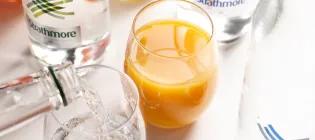 Bottles of water and fruit juices