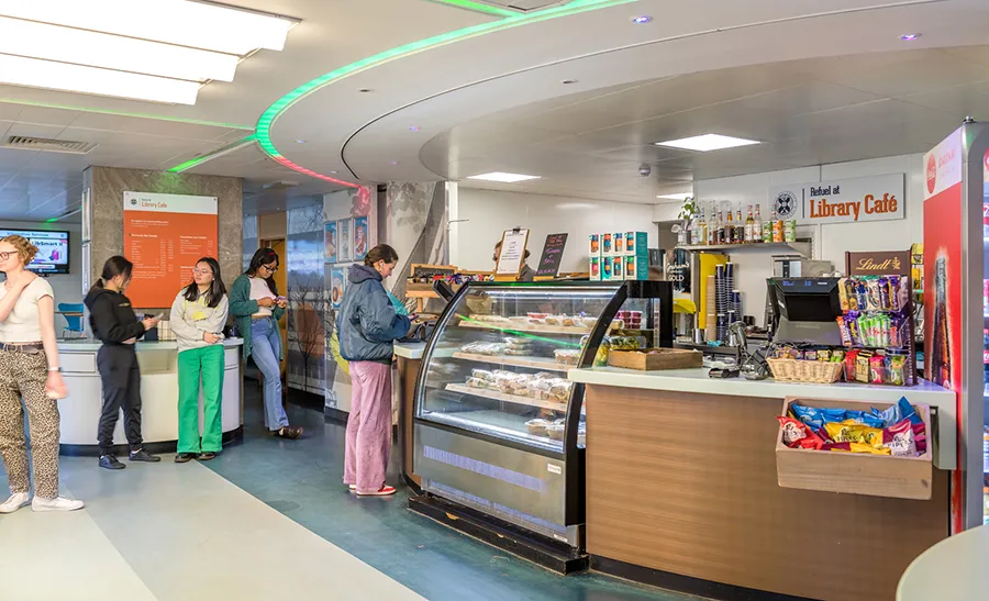 Library cafe interior