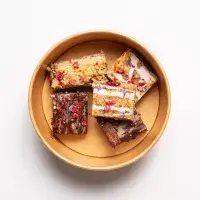 flapjacks and traybakes in a bowl