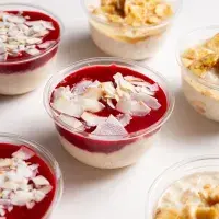 close up of bircher pots
