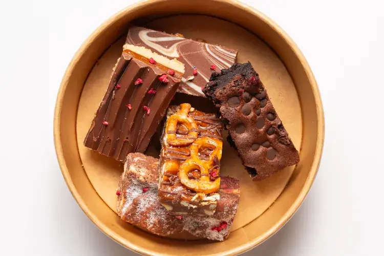 rocky road slices in a bowl